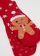 Girls' Red Christmas Cotton Blend Socks in Regular Fit_0