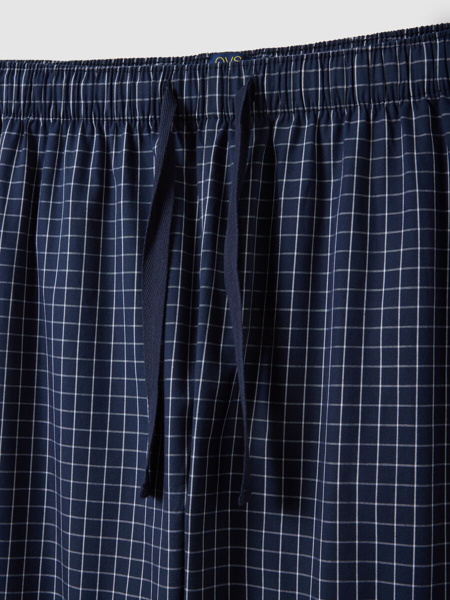 Multicolour Check Pure Cotton Pyjama Trousers Regular Fit_5