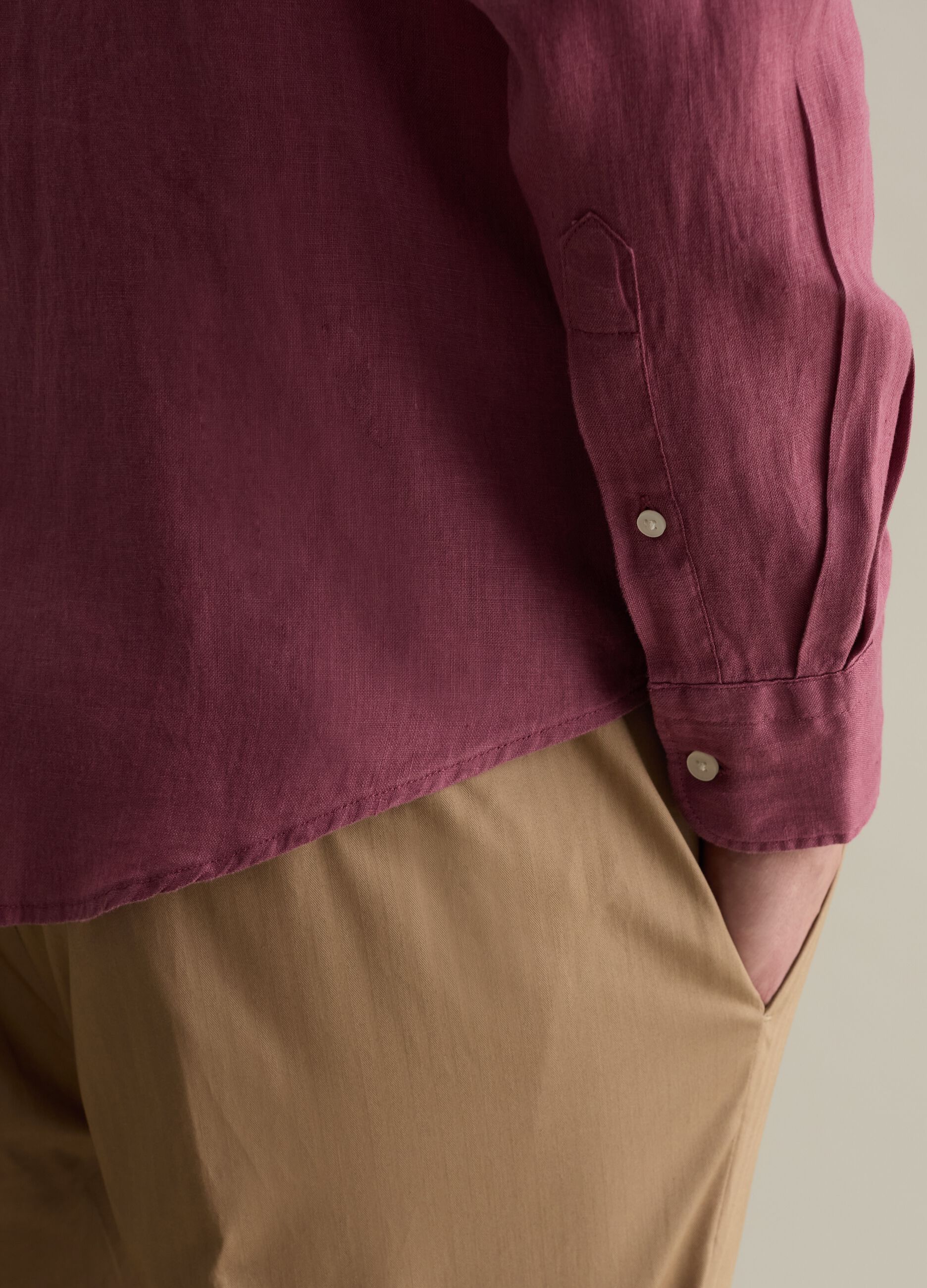 Regular-fit shirt in linen