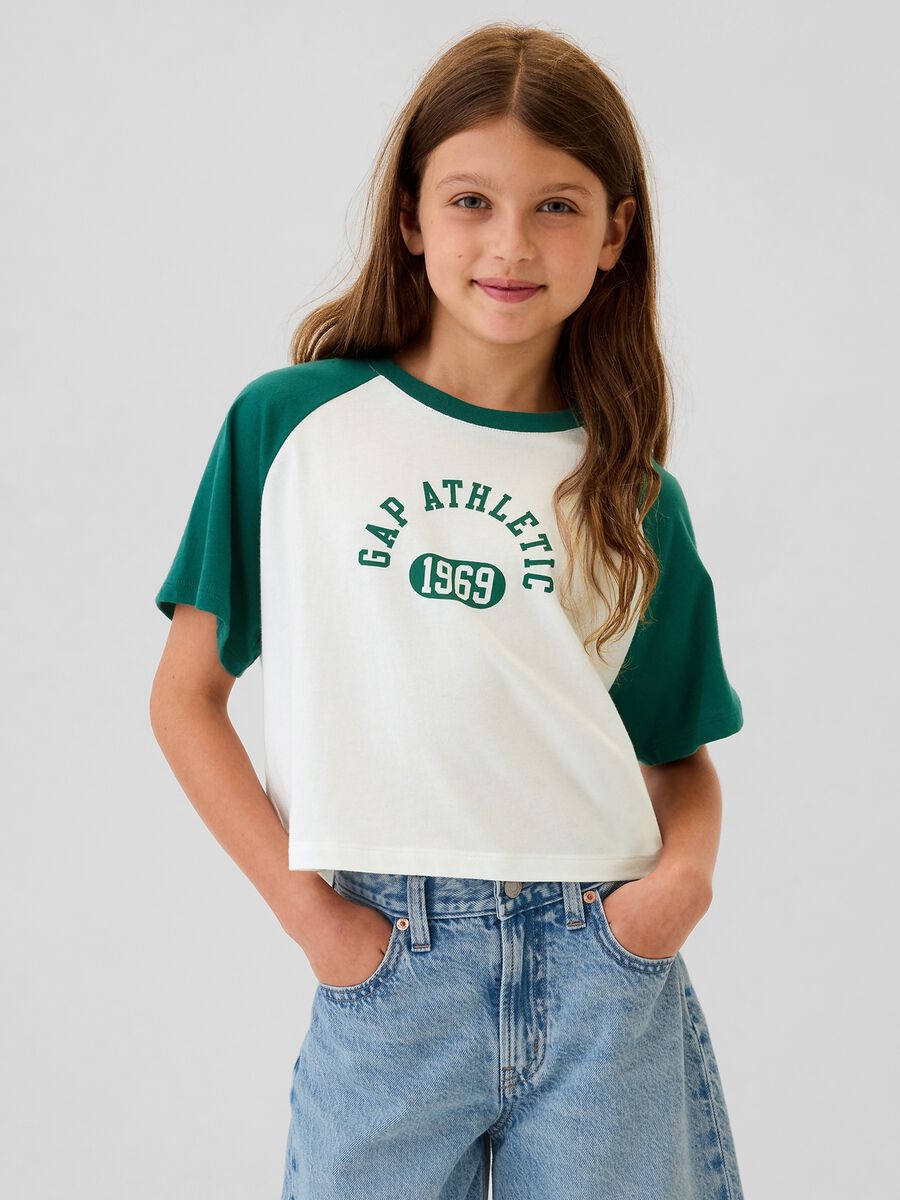 Boxy-fit T-shirt with Athletics print_0