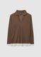 Brown regular fit V-neck sweater_4