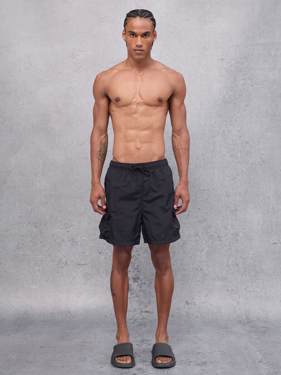 Cargo Swim Shorts Black_1
