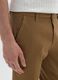 Brown stretch cotton chino trousers slim fit_3