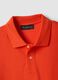 Orange short sleeve pure cotton polo shirt regular fit_5