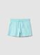 Light blue pure organic cotton girls&rsquo; shorts with elasticated waist_0