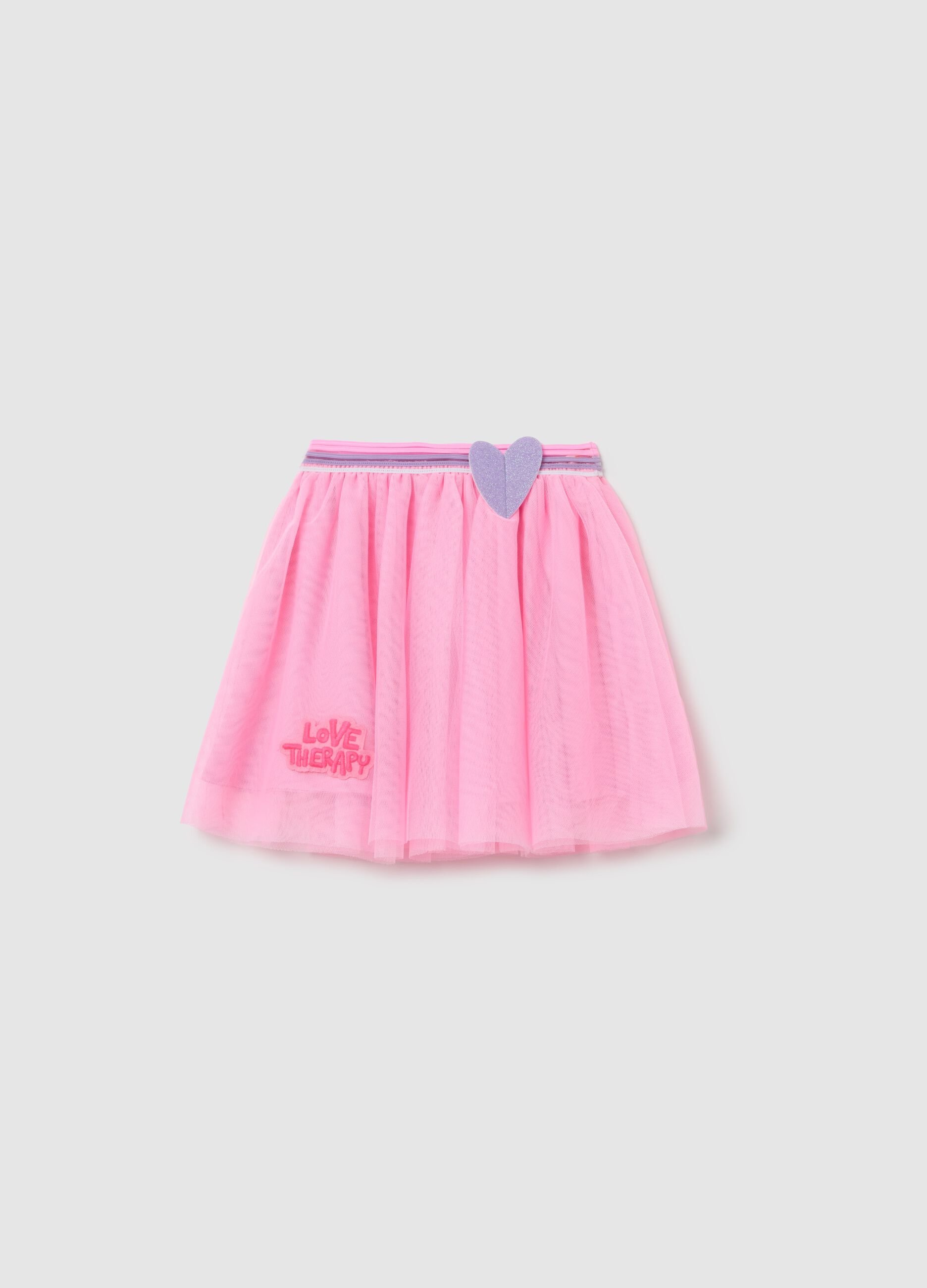 Pink Mini Tulle Skirt by Love Therapy