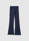 Girls' Blue Flare Leggings in Stretch Cotton_0