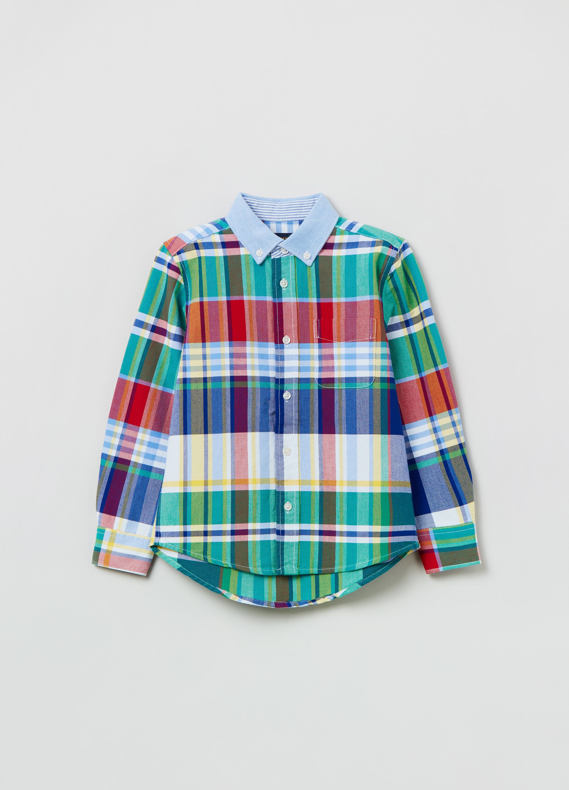 Camicia in cotone fantasia check_0