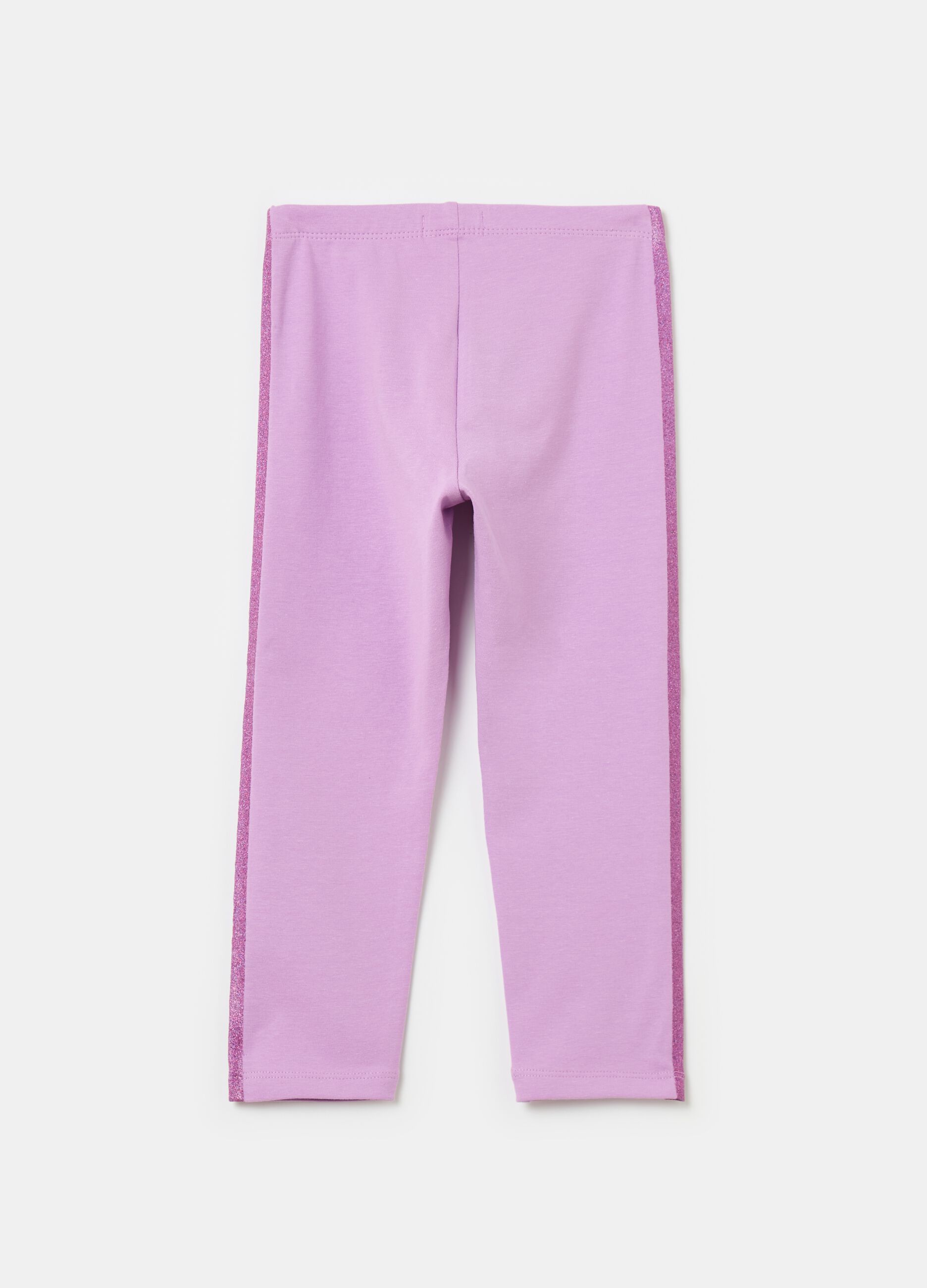 Three-quarter leggings with glitter bands