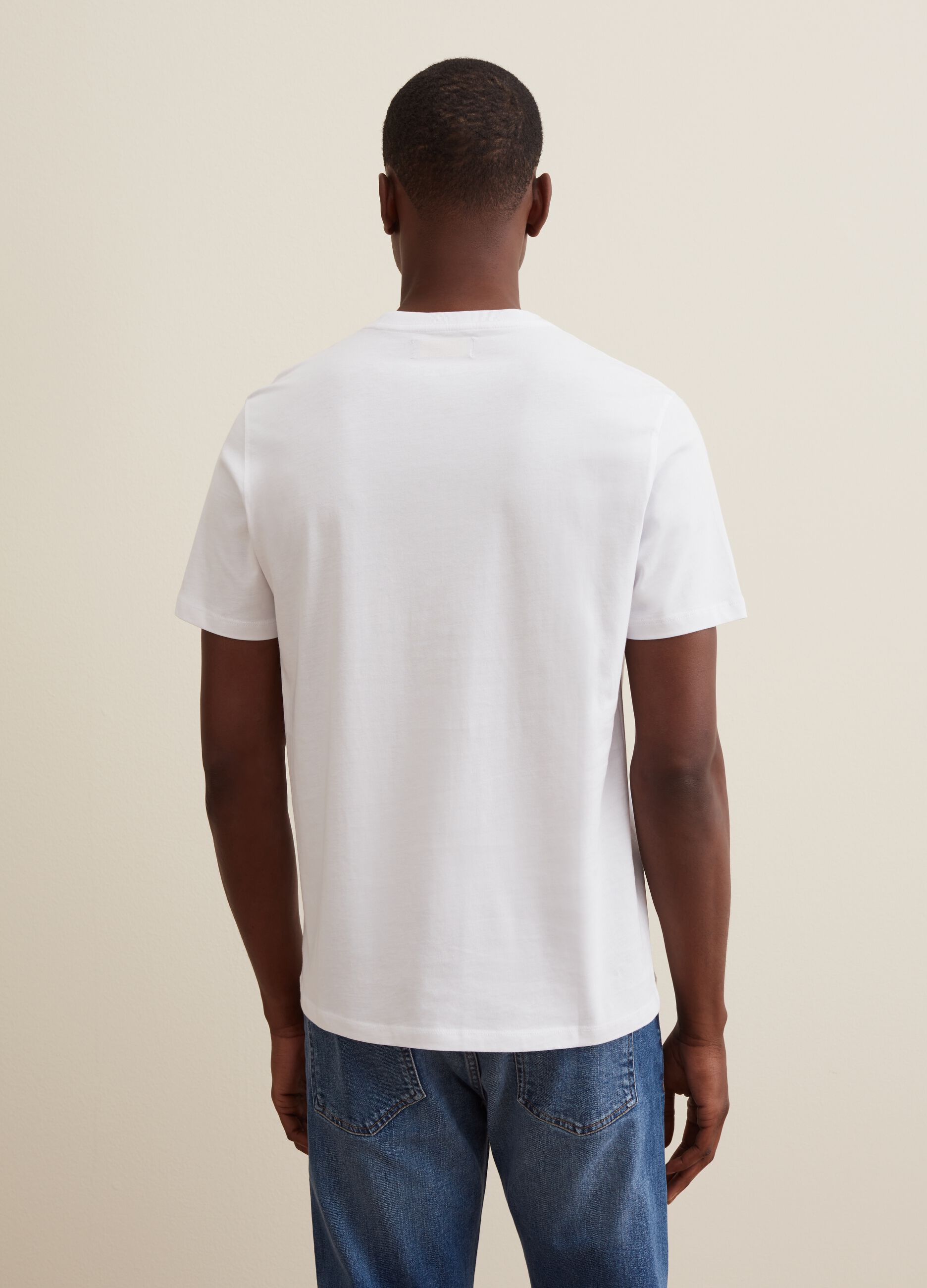 T-shirt in cotone Supima con scollo rotondo