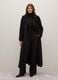 Long Black Wool Blend Coat in Regular Fit_1