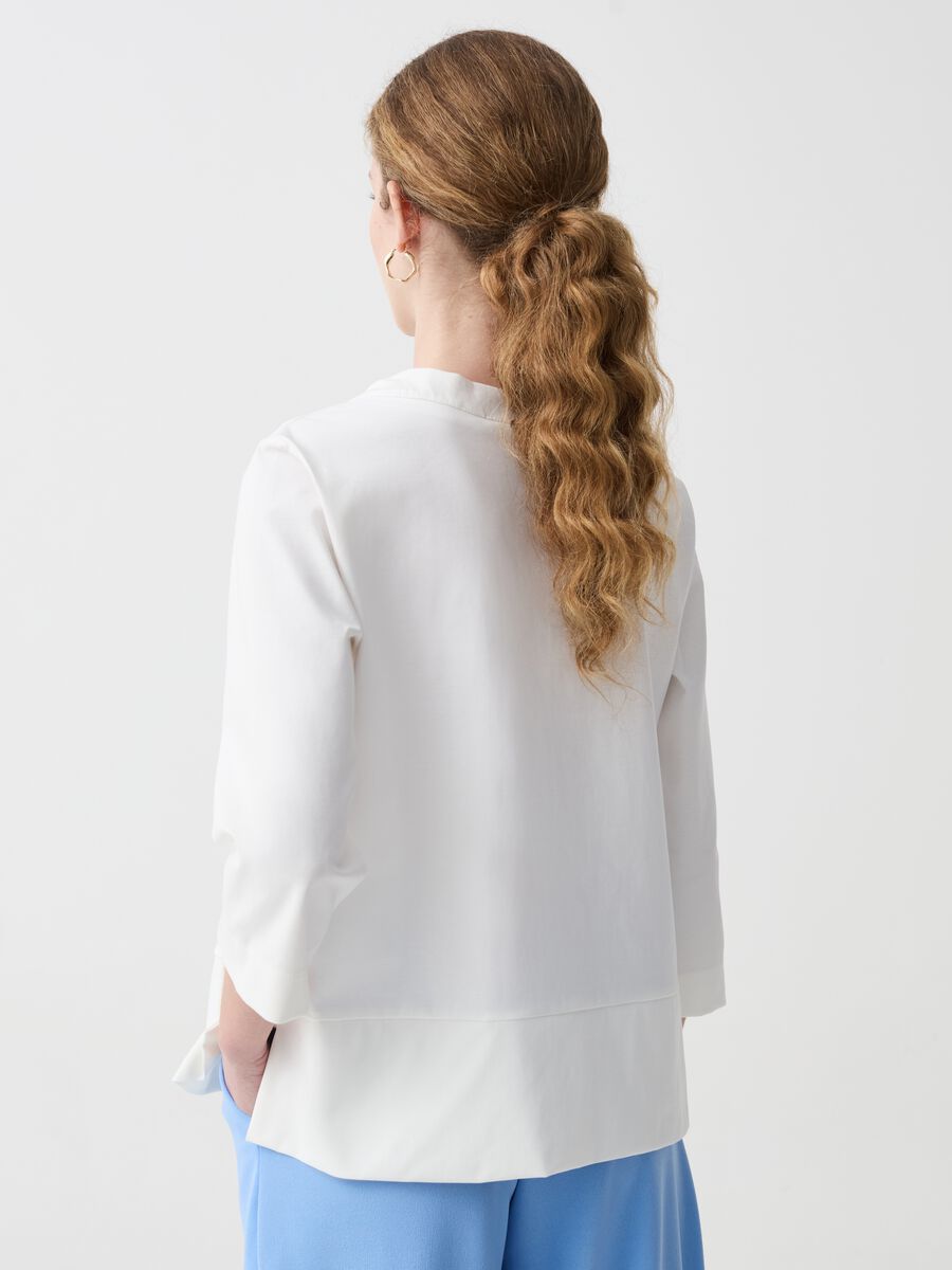 Blouse with splits and three-quarter sleeves_2