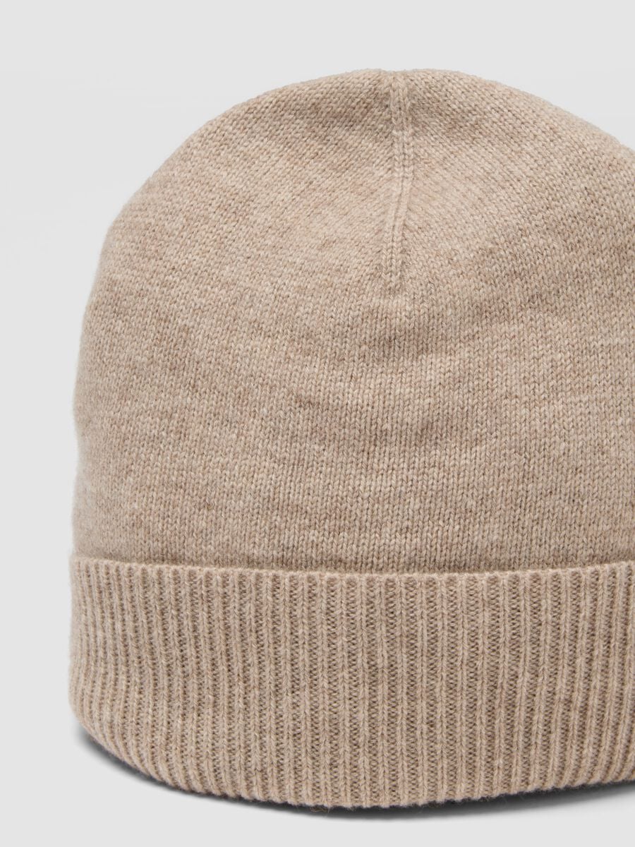 Cappello beige in misto lana, cashmere e viscosa_2