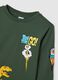 Children's pure cotton green regular fit T-shirt with print_2