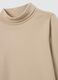 Children's beige turtleneck jumper in pure cotton regular fit_2