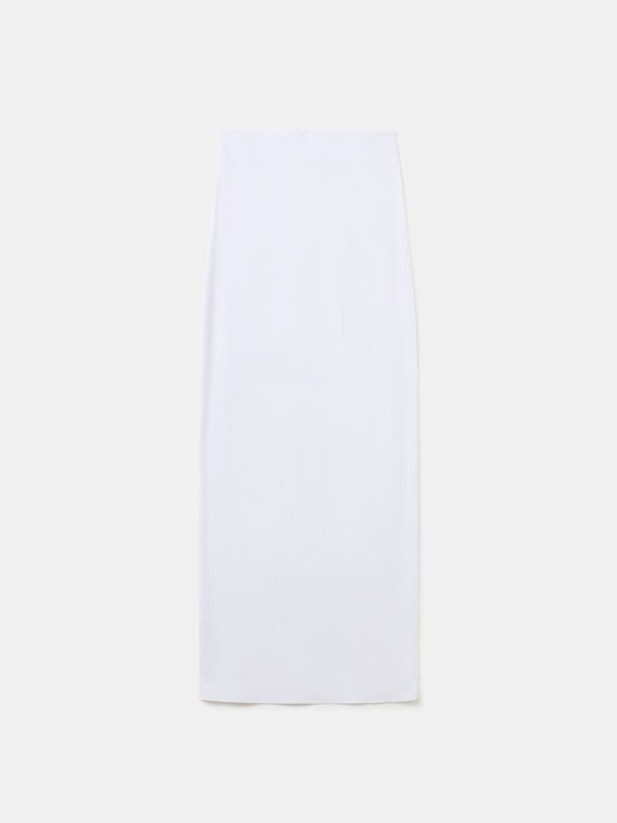 Long Tube Skirt White_5
