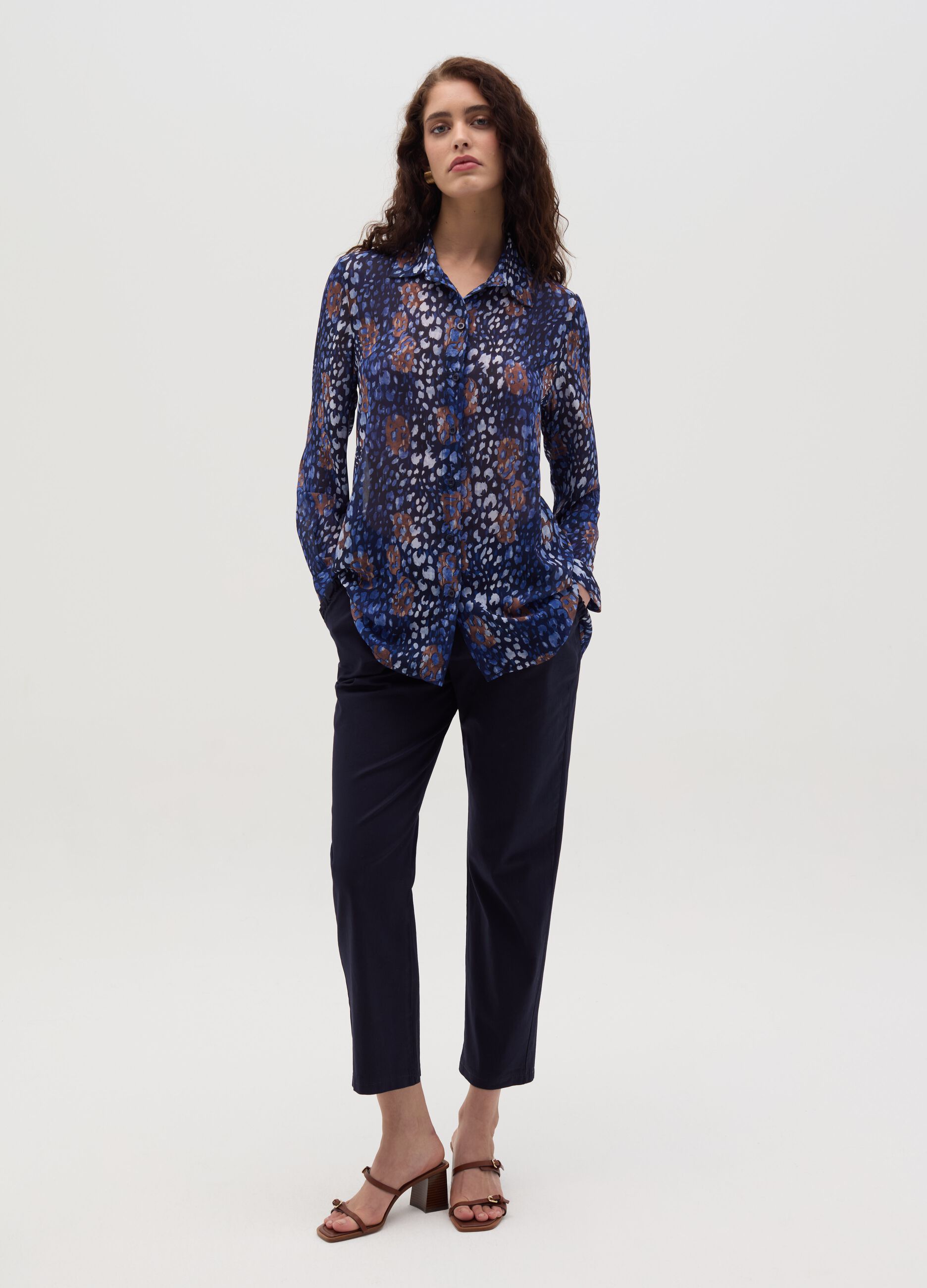 Shirt with patterned print