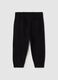 Children's black pure cotton regular fit joggers_1