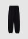 Girls' regular fit black pure cotton jogger trousers_3