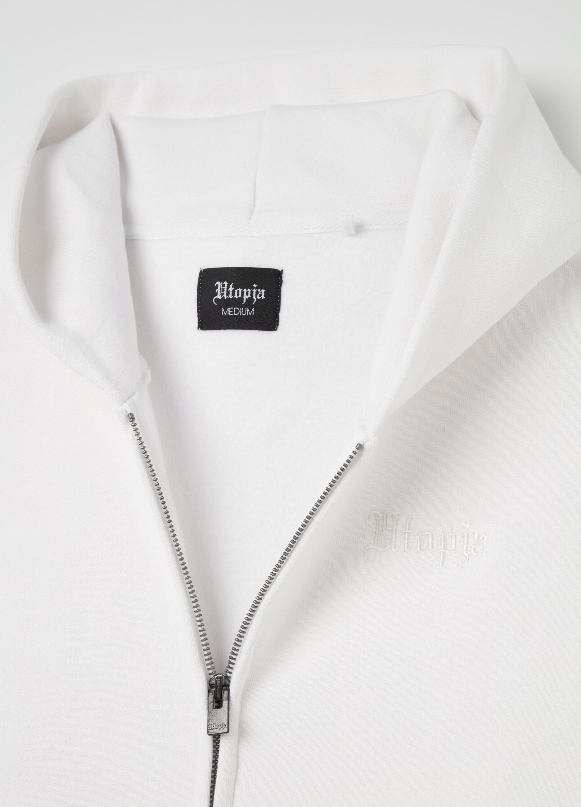 Zip Hoodie White