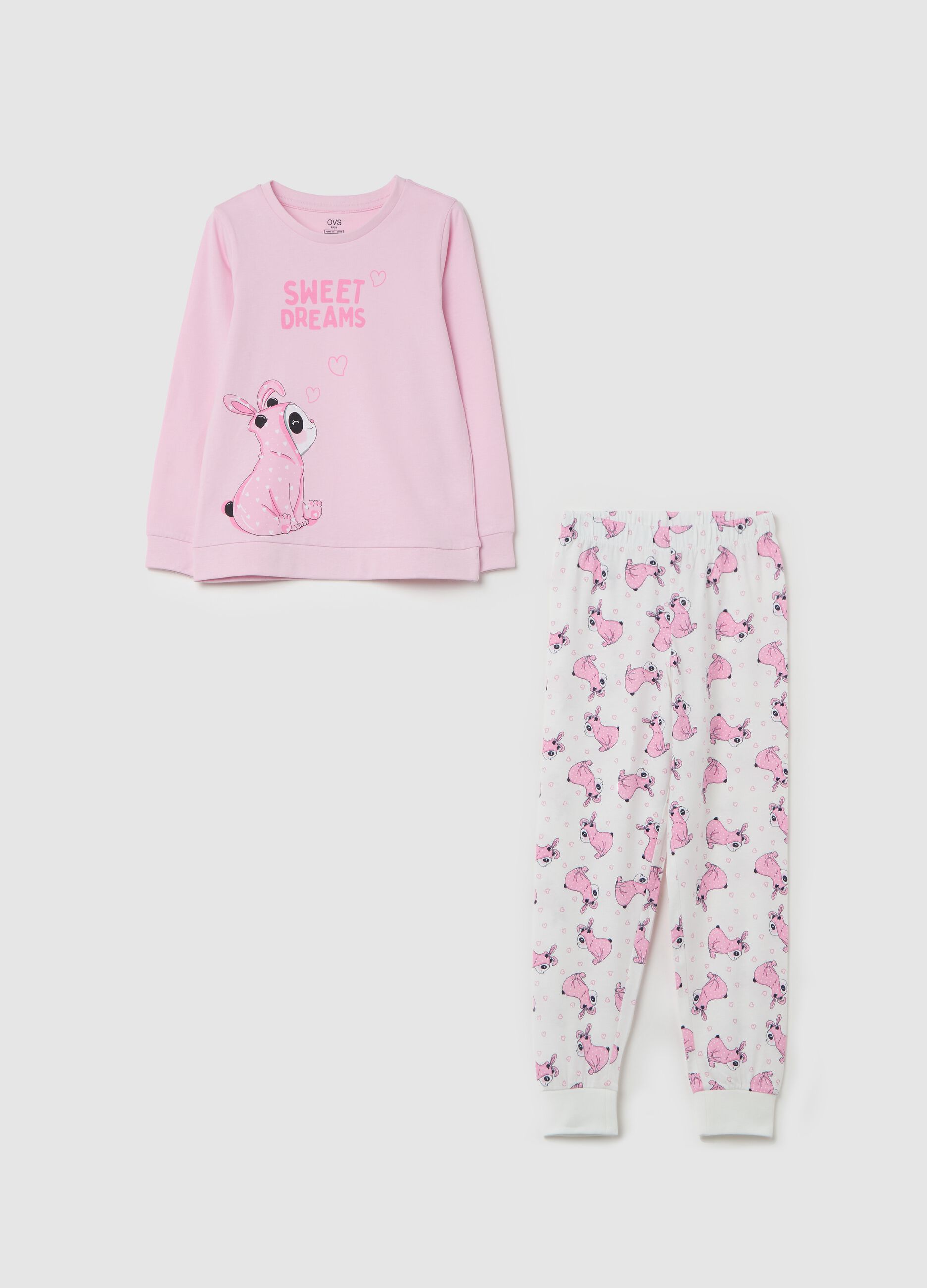 Cotton pyjamas with "Sweet Dreams" print