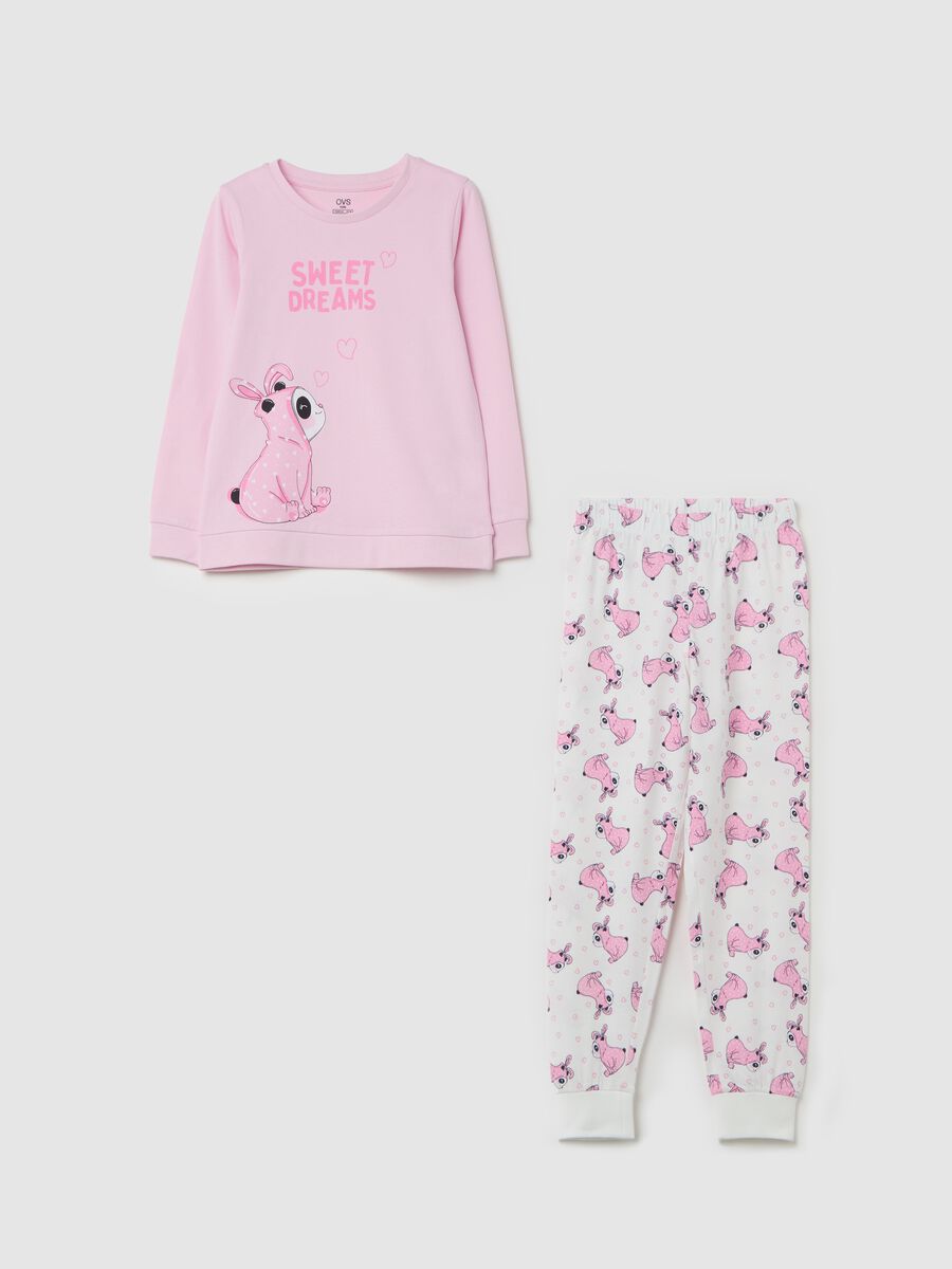 Cotton pyjamas with "Sweet Dreams" print_0