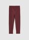 Girls' red skinny cotton leggings_1