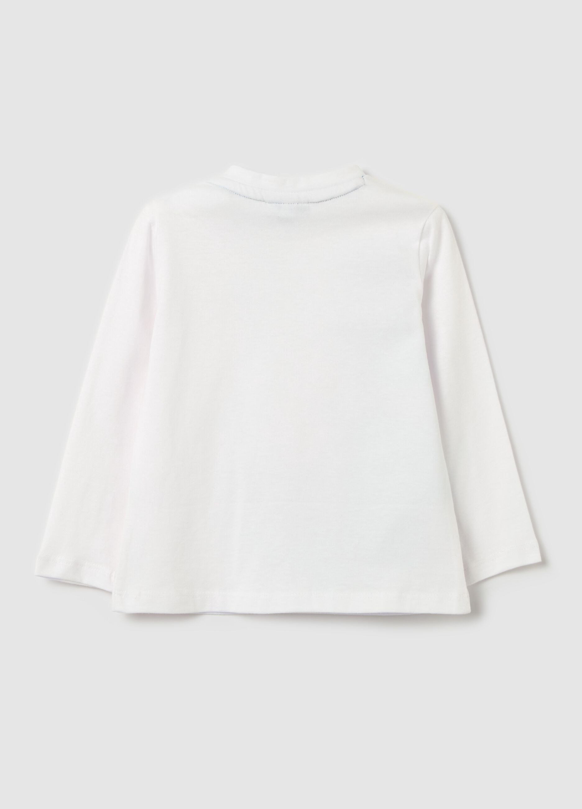 Long-sleeved T-shirt with sail boat print