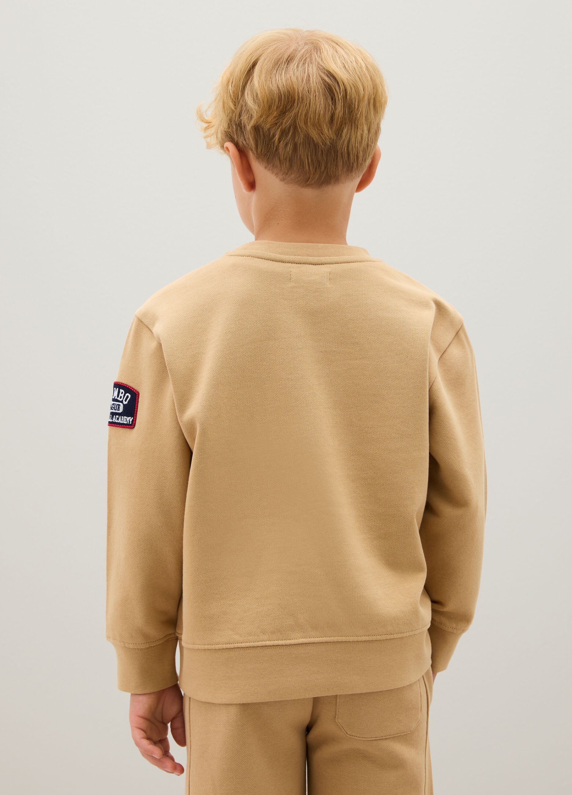 Children's Beige Pure Cotton Sweatshirt Regular Fit
