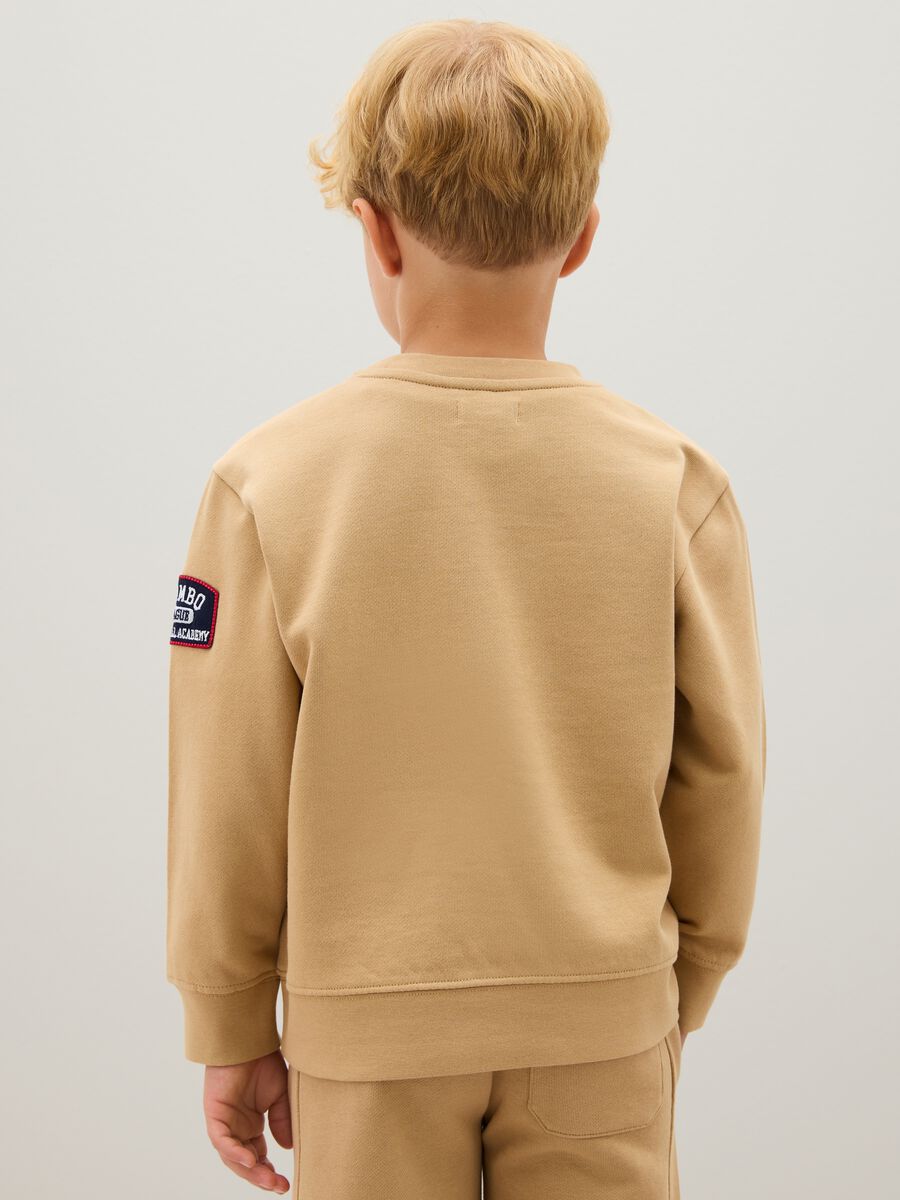 Children's Beige Pure Cotton Sweatshirt Regular Fit_1