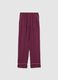 Purple pyjama trousers with elastic waistband_4