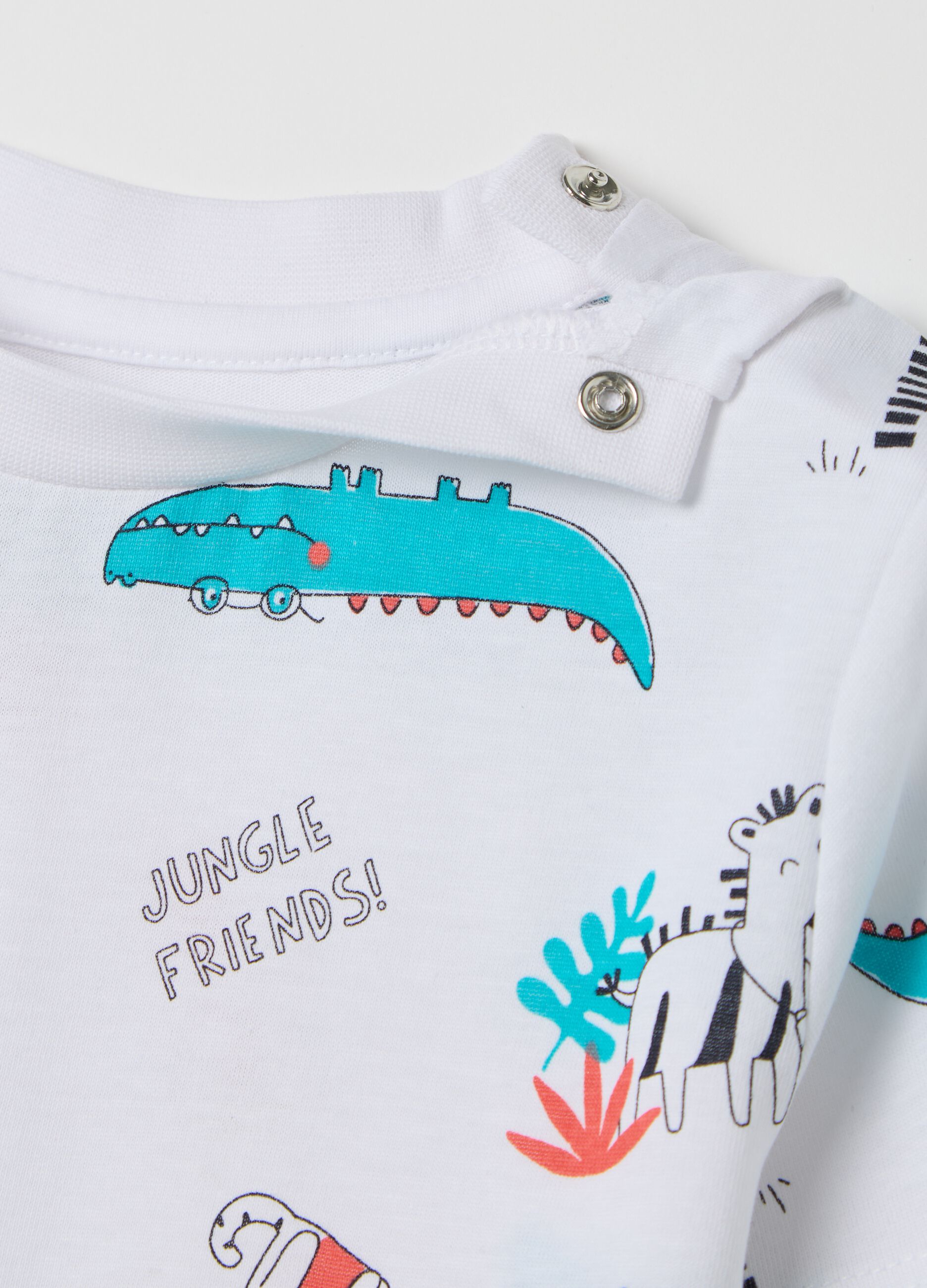 Short pyjamas with jungle print