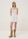 White pure cotton mini dress_0