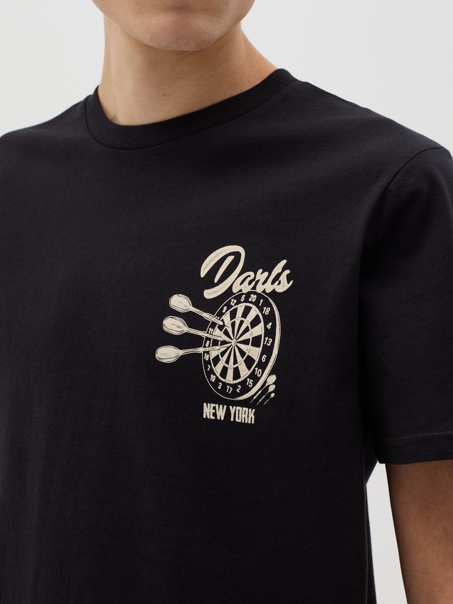 Cotton T-shirt with "Darts New York" print_2
