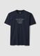 Blue short-sleeve pure cotton T-shirt, regular fit_4