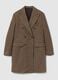 Brown Check Long Coat Regular Fit_4
