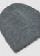Grey jersey knit beanie with turn-up_1