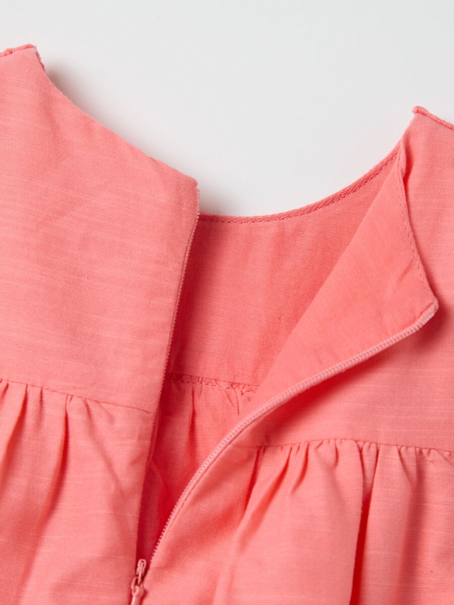 Pink dress in cotton and viscose_3