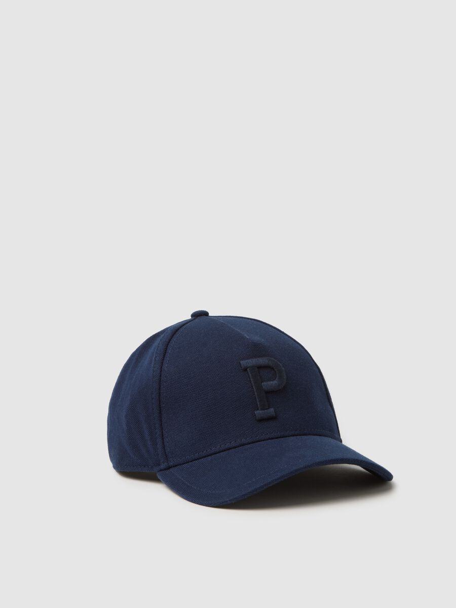 Cappello in puro cotone blu_0