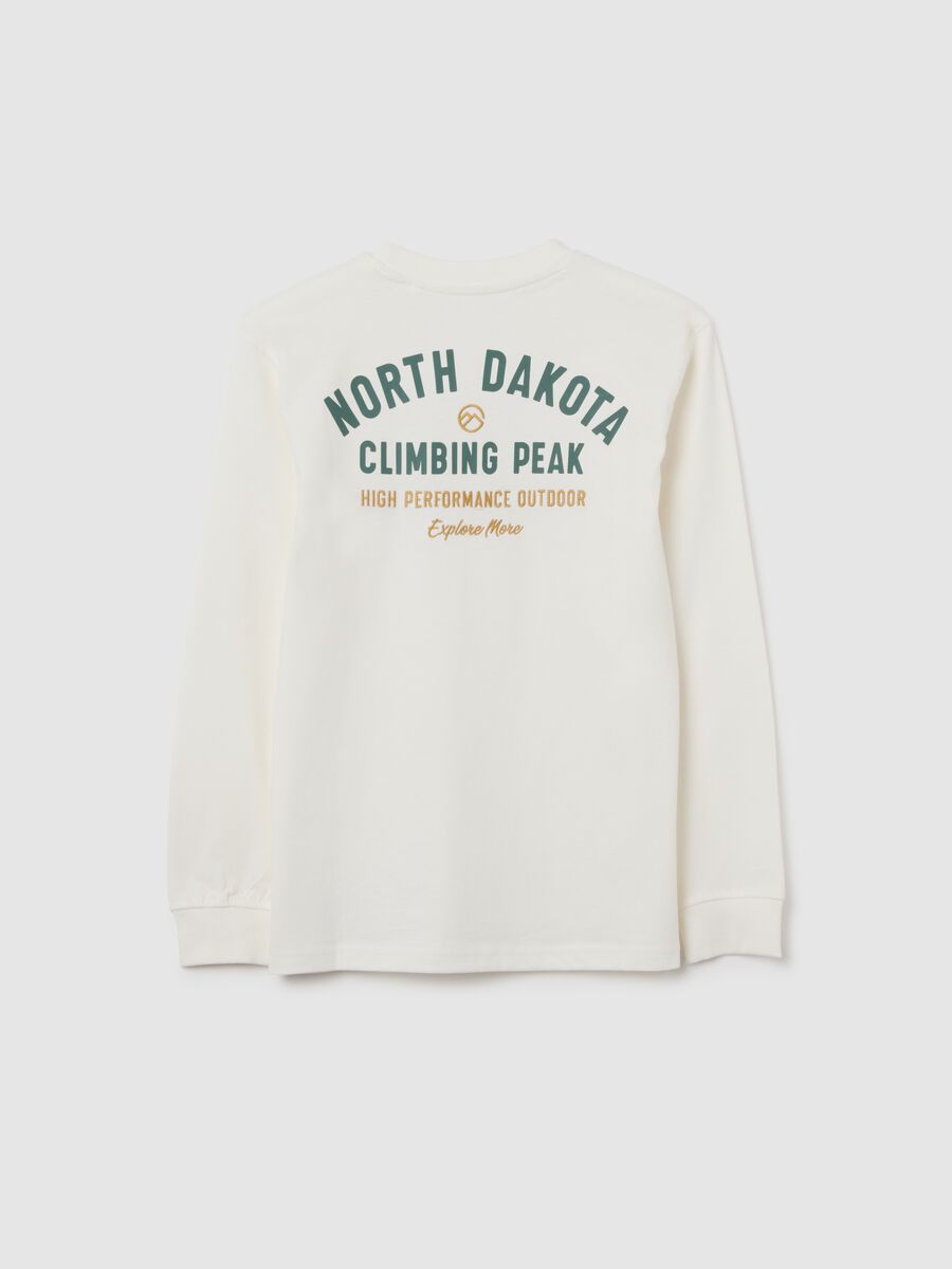 T-shirt da ragazzo in puro cotone bianca regular fit_4