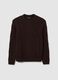 Brown regular fit tricot jumper_0