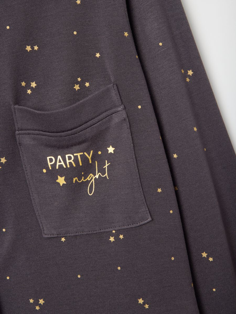 Brown pajama shirt regular fit with print_5