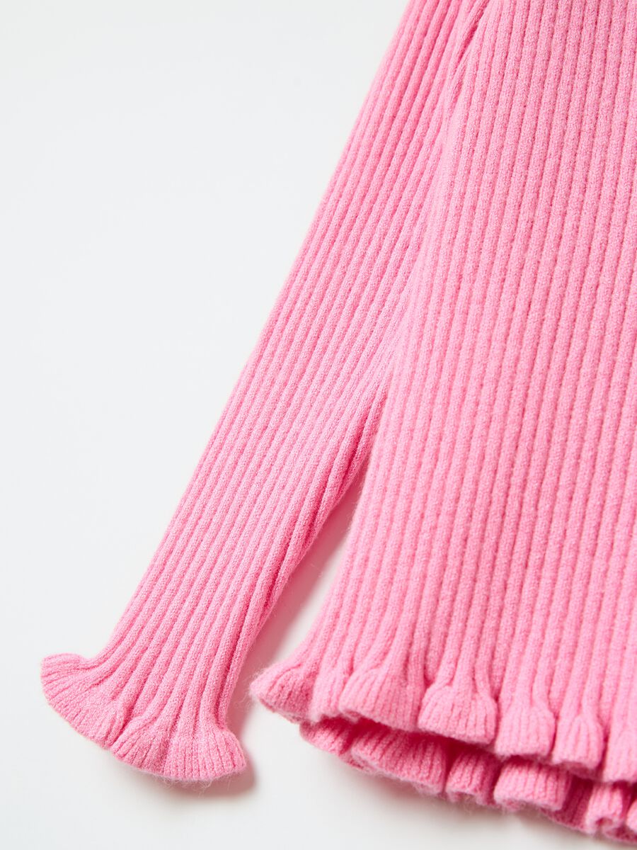 Ribbed pullover with frills_3
