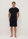 Black pure cotton regular fit pyjama shorts_0