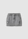 Girl's grey pure cotton skirt regular fit with belt_3