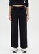 Black Wide Leg Stretch Trousers_1