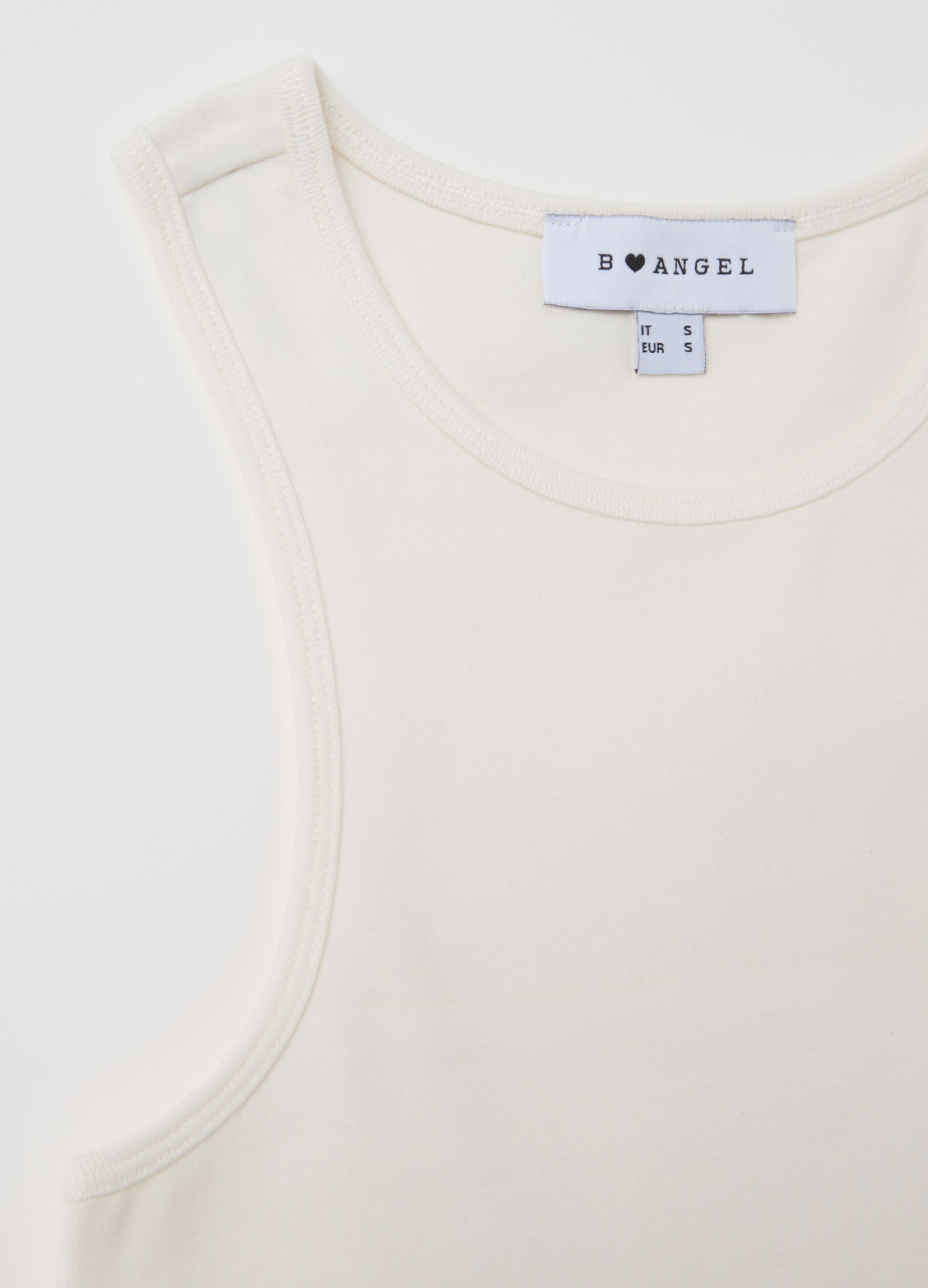 Stretch White Crop Top B.Angel