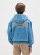 Boys' blue pure cotton regular fit zip sweatshirt_1