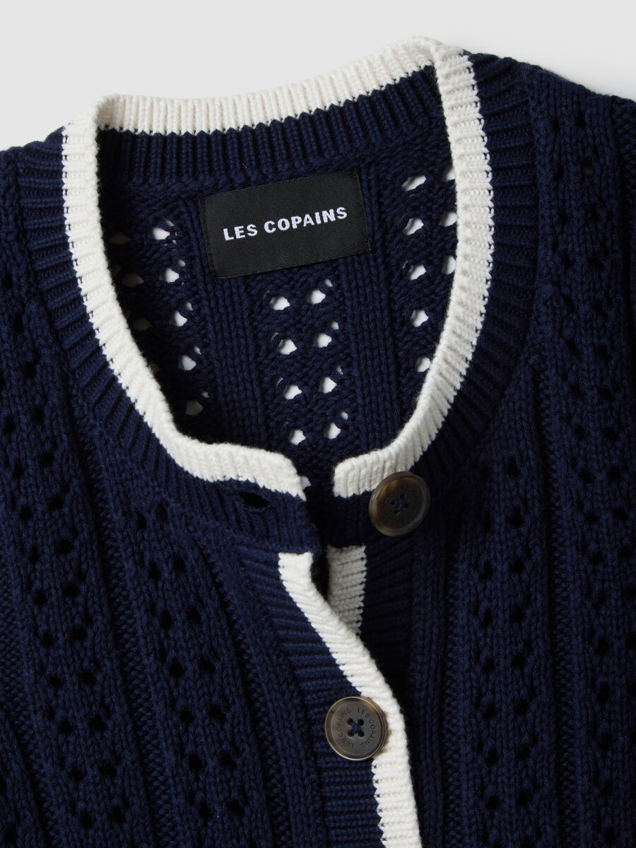 Regular fit multicolour pure cotton vest with woven design_5