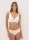 White stretch organic cotton triangle bra_1